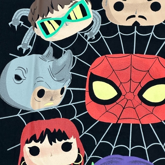 Funko Pop Figures Spider-Man Blue Marvel Black T-Shirt XL NIB Kraven Doc Ock - Picture 3 of 12